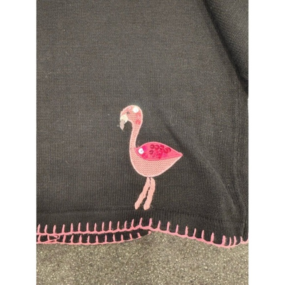 Quacker Factory Flamingo Palm Tree Cardigan Grand… - image 4